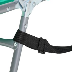 Outsunny Leżanka ogrodowa z wyściełanym otworem na twarz, leżak do masażu na zewnątrz, boczna kieszeń, tkanina, metal, Zielony