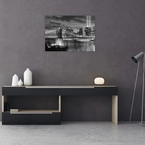 Obraz na szkle - Most Brookliński (70x50 cm)