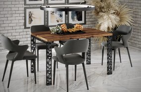Stół na ażurowych nogach Matio 170 z blatem 80x80 rozkładany do 170 cm
