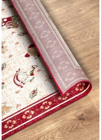 Czerwony dywan z mieszanki bawełny ze świątecznym motywem 160x230 cm Toy's Delight Red Christmas – Villeroy&amp;Boch