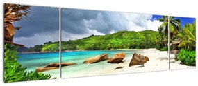 Obraz - Seszele, Takamaka beach (170x50 cm)
