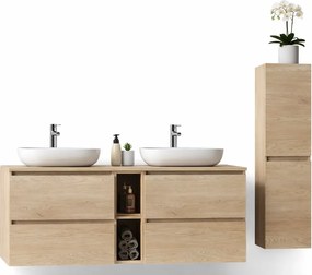 4 elementowy komplet mebli łazienkowych jasny dąb G5-A83