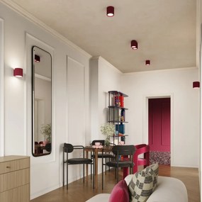 Plafon dwupunktowy AURA 2 burgund GU10 ryflowany  SOLLUX  LIGHTING