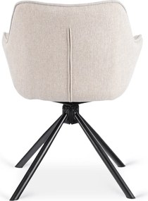 Zestaw Stół Rozkładany VERONA 160-240 cm Dąb/Czarny i 4 Krzesła PEONY 2 Beżowe