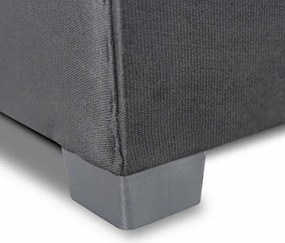 Łóżko Tapczan Młodzieżowe KARO 2 90x200 cm Narożne Szare Welurowe