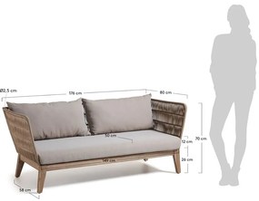 Beżowa sofa 3-osobowa Kave Home Bellano