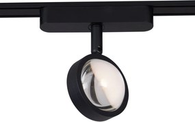 System oświetleniowy szynowy z 6 reflektorami i 2 lampami sufitowymi, czarny, 1-fazowy - Magnetic Lance Puk