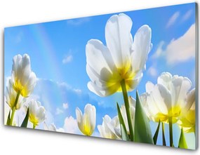 Panel Szklany Ogród Kolorowych Tulipanów