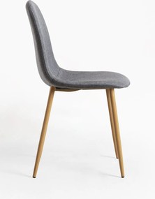 Zestaw 4 Krzese Teok Tkanina