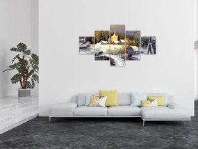 Obraz - Zimowe miasteczko (125x70 cm)