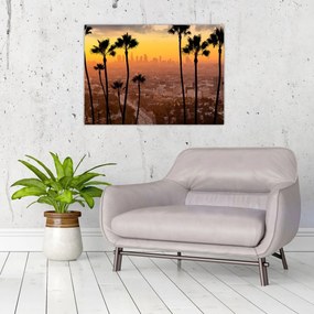 Obraz na szkle - Panorama Los Angeles (70x50 cm)