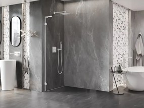 Mexen Lunar L ścianka prysznicowa Walk-in lewa 90 x 200 cm, transparent 8 mm, biała - 830L-090-000-20-00-L