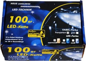 Garth świąteczny LED łańcuch - 10 m, 100 diod, ciepła biel