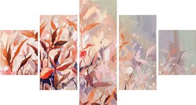 Obraz - Malowanie pastelami jesieni (125x70 cm)