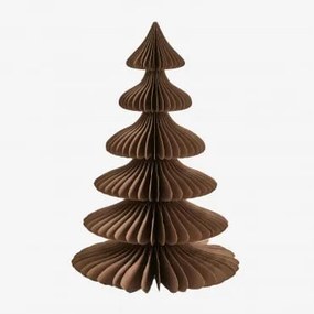 Choinka Z Papieru Navira Karmelowy Brąz Z Złotym Brzegiem & ↑45 Cm - Sklum