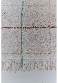 Kremowy bawełniany dywan tkany ręcznie odpowiedni do prania 140x200 cm Color Lines – Lorena Canals