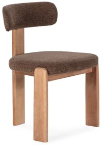 Brązowe tapicerowane krzesła zestaw 2 szt. Nadia – MOME