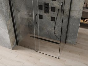 Mexen Omega kabina prysznicowa rozsuwana 130 x 70 cm, transparent, czarna - 825-130-070-70-00