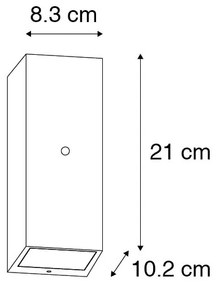 Zewnetrzna Nowoczesny Kinkiet / Lampa scienna antracyt IP44 z czujnikiem ruchu - Baleno IIno Nowoczesny Oswietlenie zewnetrzne