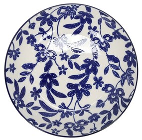 Głęboki talerz do zupy z porcelany MARIA, wzór w kwiaty, Ø 20 cm