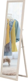 HOMCOM 160 x 50 cm Lustro całopostaciowe, wielofunkcyjne, prostokątny design z ramą, Biały