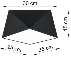 Czarny geometryczny plafon - EX589-Hexi