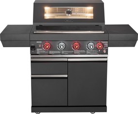 GRILL GAZOWY GB401 4 PALNIKI + PALNIK TYLNY STALOWY RUSZT