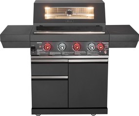 GRILL GAZOWY GB401 4 PALNIKI + PALNIK TYLNY ŻELIWNY RUSZT