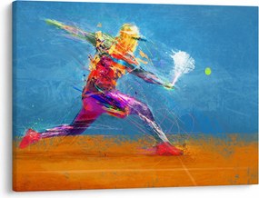 Obraz - Malowany tenisista (70x50 cm)