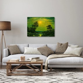 Obraz na szkle - Imitator of Ralph Albert Blakelock, Moonlight, reprodukcje (70x50 cm)