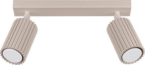 Lampa Sufitowa Minimalistyczny Karbon, Aluminium - 2 Źródło - L.30 X H.16.5 Cm - Taupe