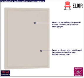 Front do zmywarki z panelem odkrytym 45 cm - Caroni 21X
