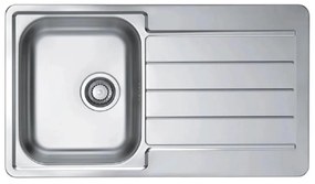 ALVEUS 1144640 - Zlew kuchenny LINE 86x50 cm matowy stal/satyna, bez mimośrodu