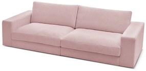 Różowa sztruksowa sofa 274 cm Leonard – Bobochic Paris