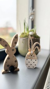 Drewniany zając wielkanocny WOODEN BUNNY - różne warianty