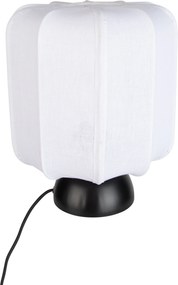 Lampa stołowa Japandi czarna z białym kloszem - Nori