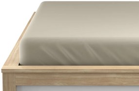 PrzytulneMieszkanie.pl Prześcieradło z mikrofibry z gumką piaskowe 160 x 200 cm