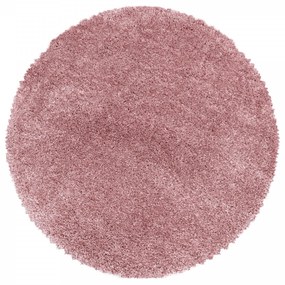 Dywan shaggy Fluffy Super Soft różowy 80 cm x 80 cm  koło