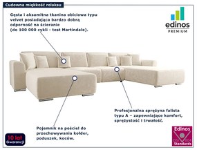 Kremowy narożnik w kształcie U W9-C55