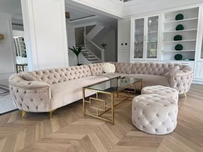 Pikowany narożnik tapicerowany Sole Duo – 6 wymiarów do wyboru, szeroka oferta tkanin