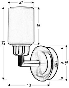 Ciemnoszary kinkiet Mirror – Candellux Lighting