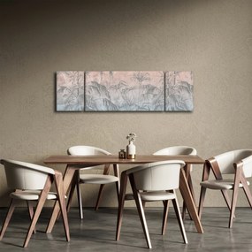 Obraz - Tropikalne rośliny na ścianie (170x50 cm)