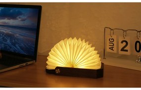 Biała/w ciemnym naturalnym kolorze lampa stołowa LED (wysokość 4 cm) Origami – Gingko