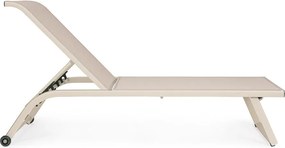 Metalowy leżak ogrodowy w naturalnym kolorze Taylor – Bizzotto