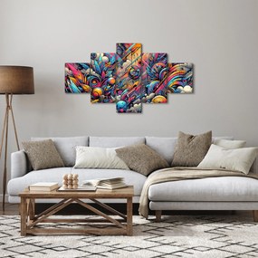 Obraz - Kolorowe graffiti (125x70 cm)