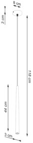 Lampa wisząca BLISS 1 czarna SOLLUX  LIGHTING