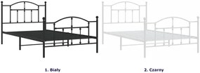 Białe metalowe łóżko pojedyncze 100x200 cm - Azos
