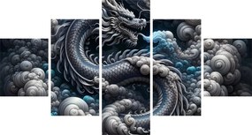 Obraz – Smok w dymie (125x70 cm)
