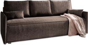 Masseno Sofa MESTOR z funkcją spania i pojemnikiem na pościel, Rozkładana sofa - Brązowy, POSO 06