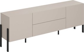 Szafka RTV stojąca CONTE 207 cm do Salonu pod Telewizor 2 Szuflady - Kaszmir